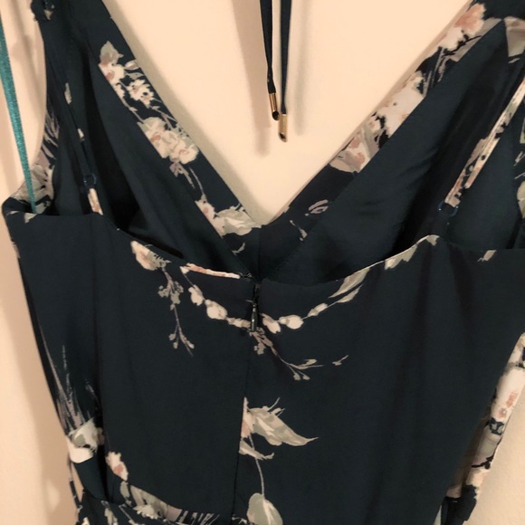 Green floral maxi dress with gold accents - Picture 6 of 10